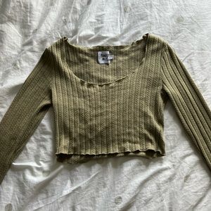 Princess Polly cropped long sleeve shirt